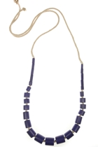 Rare Rabbit Tapered Macrame Beads On Rope Necklace Rare Rabbit Tapered Macrame Beads On Rope Necklace