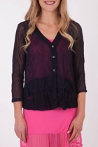 Clarity By Threadz Button Crinkle Cardigan Clarity By Threadz Button Crinkle Cardigan