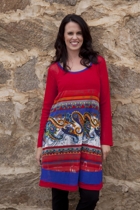 Clarity By Threadz Paisley Print Mesh Tunic W Slip Clarity By Threadz Paisley Print Mesh Tunic W Slip
