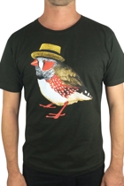 Monster Threads Mens Zebra Finch Mens Tee