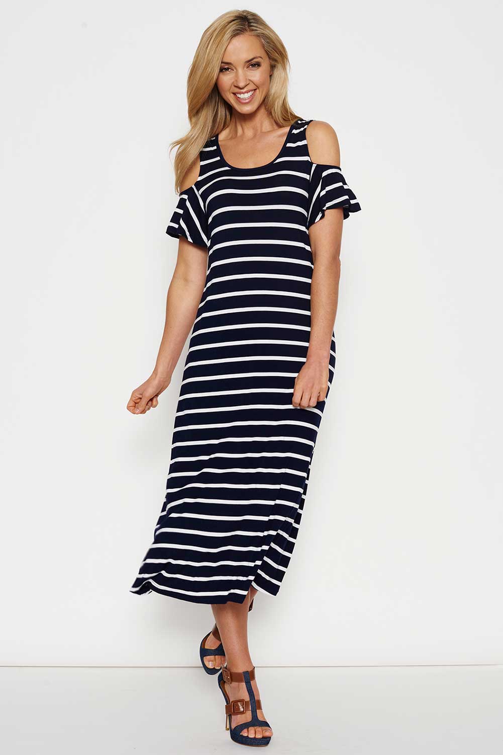 ladies calf length dressing gown